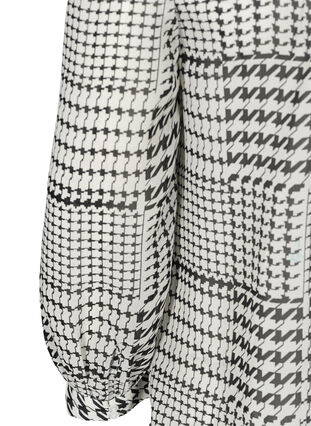 Bedruckte Bluse mit Schleifendetail , Black Comb, Packshot image number 3