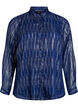Bluse mit glitzerndem Muster, Blau, Packshot image number 0