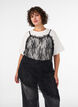 Spitzenkleid mit asymmetrischem Schnitt, Schwarz, Model image number 0