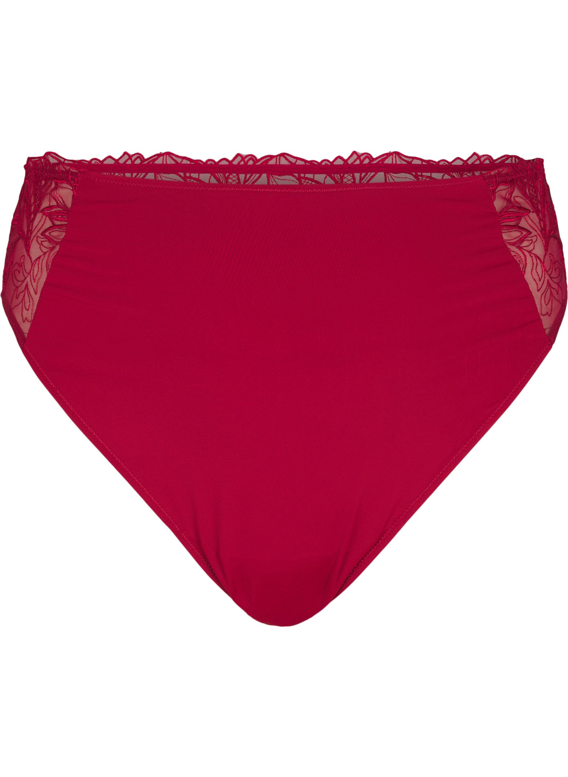 Stringtanga aus Mikrofaser mit Spitzensaum