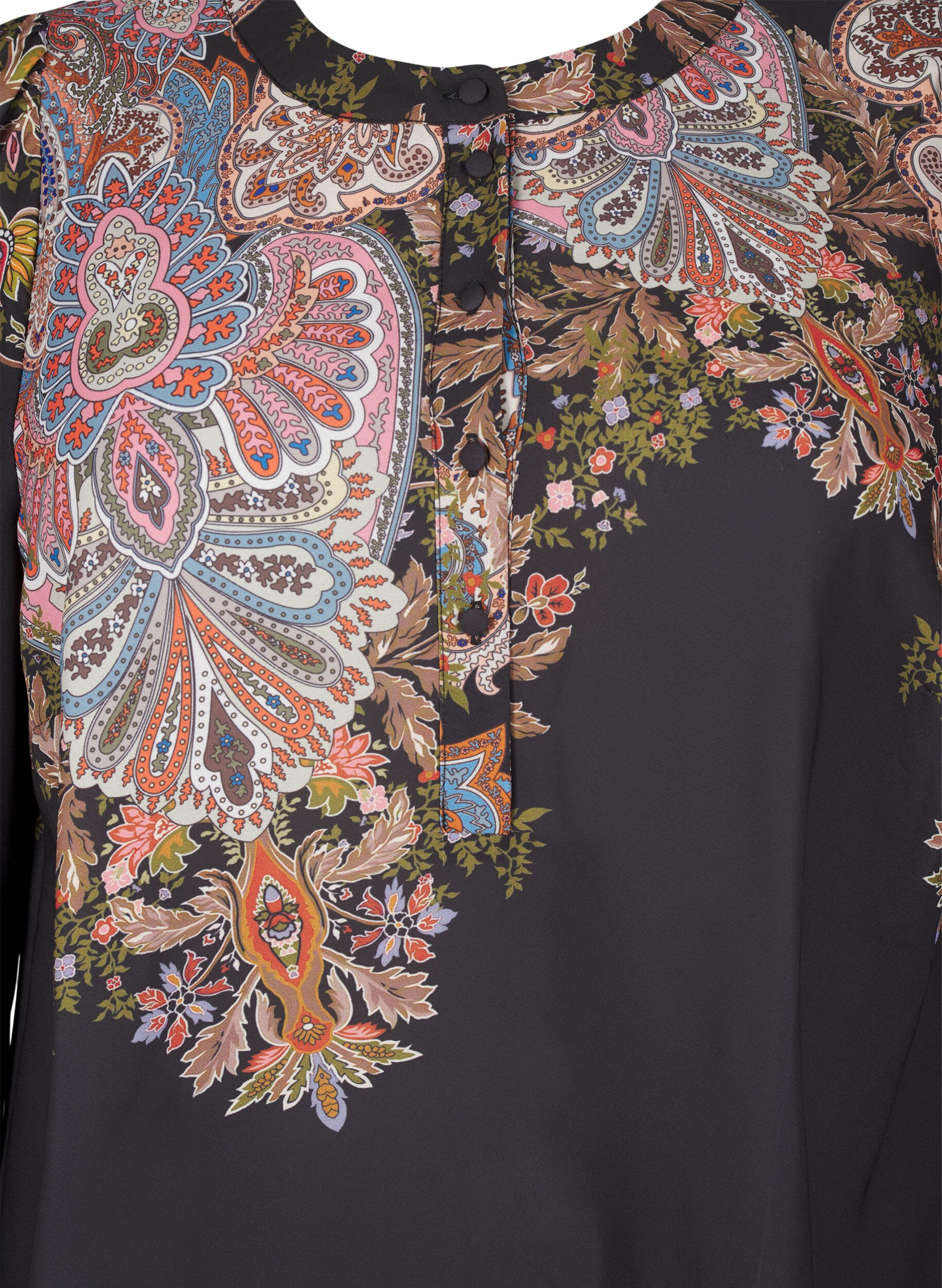 ZizziMidikleid mit Paisley-Print, Black Paisley, Packshot image number 2