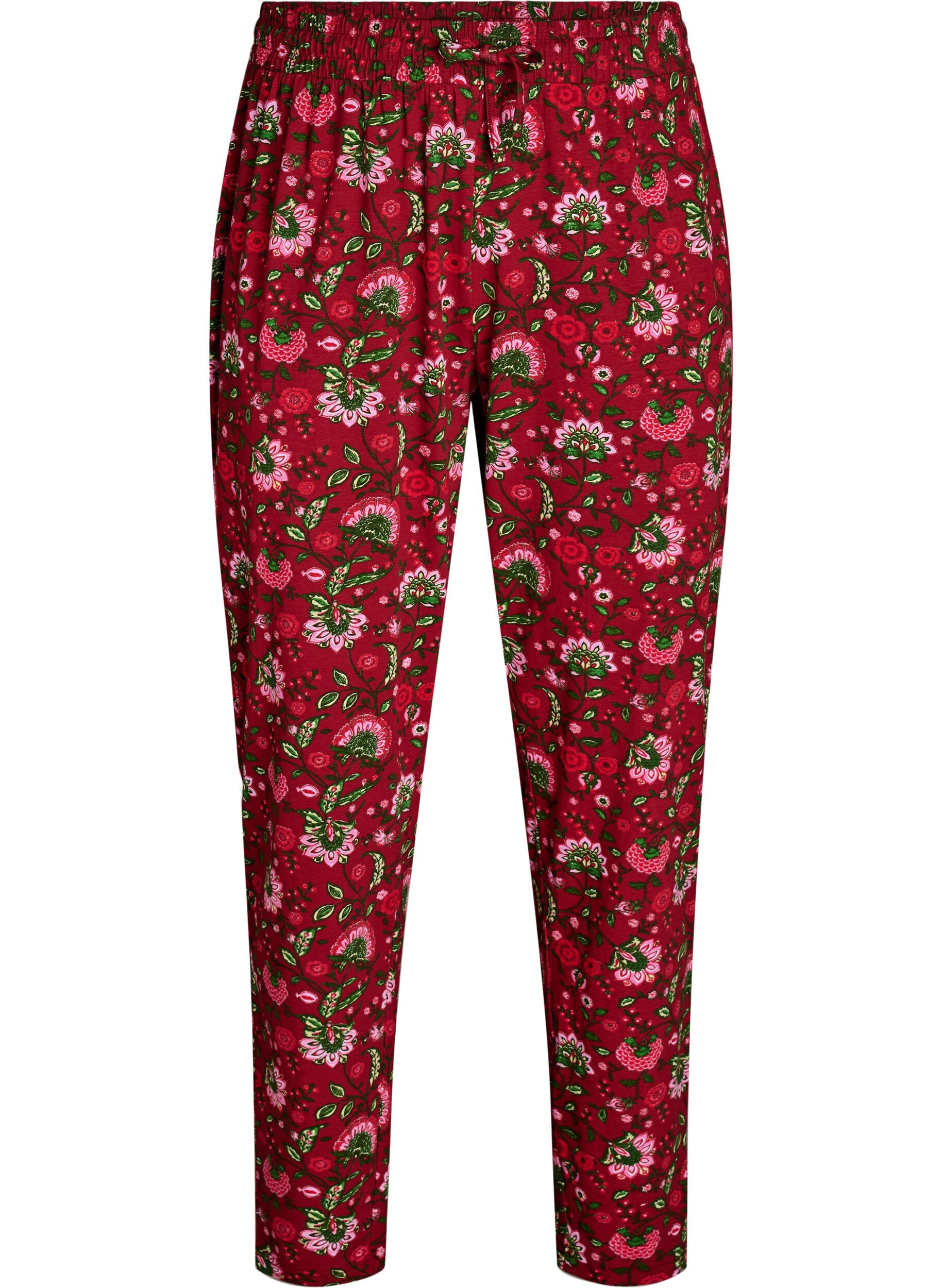 Pyjamahose aus Baumwolle mit Print