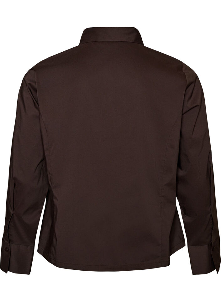 Kurzes Shirt mit Zwei-Wege-Rei&szlig;verschluss, Braun, Packshot image number 1