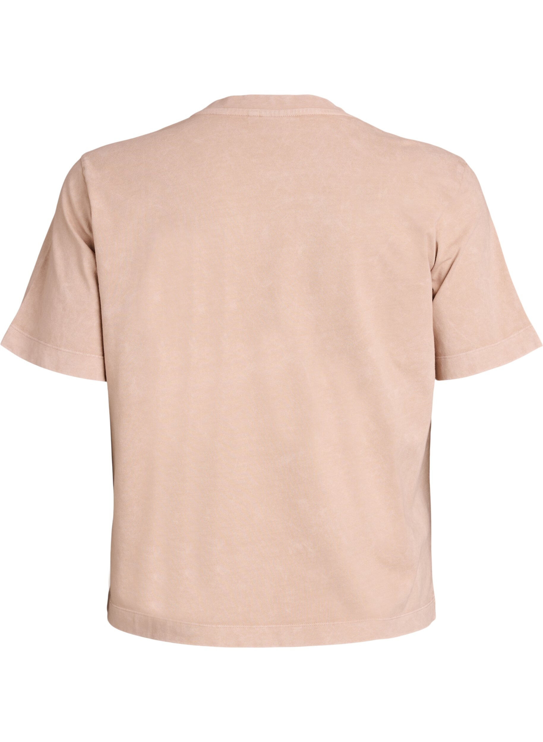 ZizziBaumwoll-T-Shirt mit Frontprint, Beige, Packshot image number 1