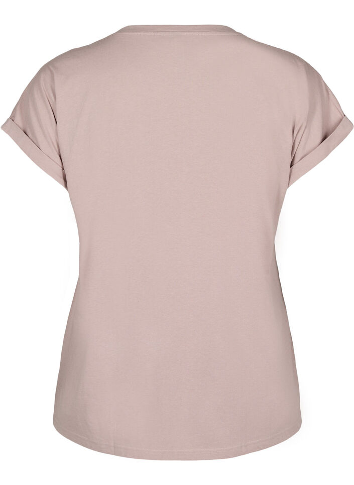 Kurz&auml;rmliges T-Shirt aus einer Baumwollmischung, Rot, Packshot image number 1