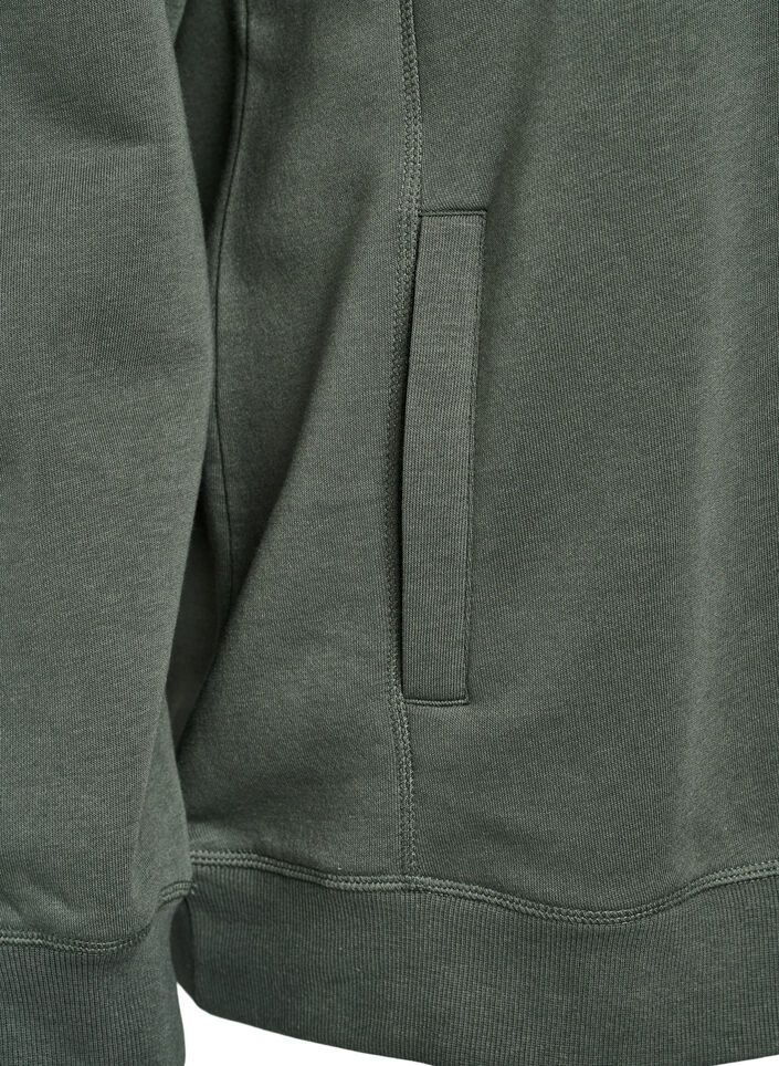 Sweatshirt mit hohem Kragen und Taschen, Gr&uuml;n, Packshot image number 3