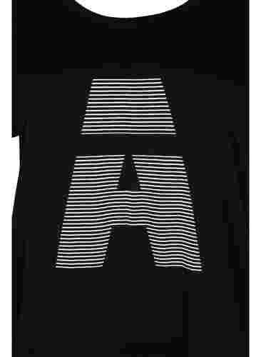 Trainings-T-Shirt mit Print, Black w. stripe A, Packshot image number 2