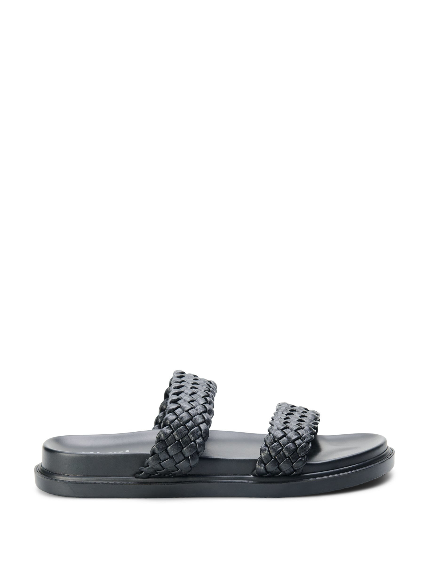ZizziWide Fit Sandalen aus Leder, Black, Packshot image number 0