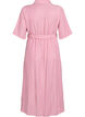 Kn&ouml;chellanges Hemdblusenkleid mit Bindeg&uuml;rtel und Streifen, Pink, Packshot image number 1