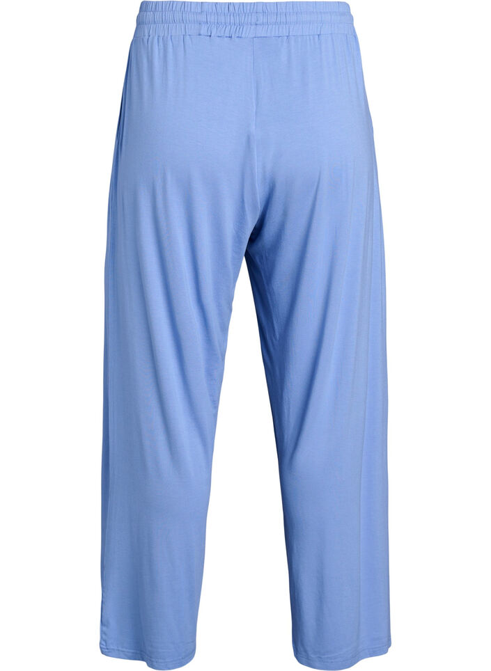 Lockere Nachthose aus Viskose-Jersey mit Taschen, Blau, Packshot image number 1