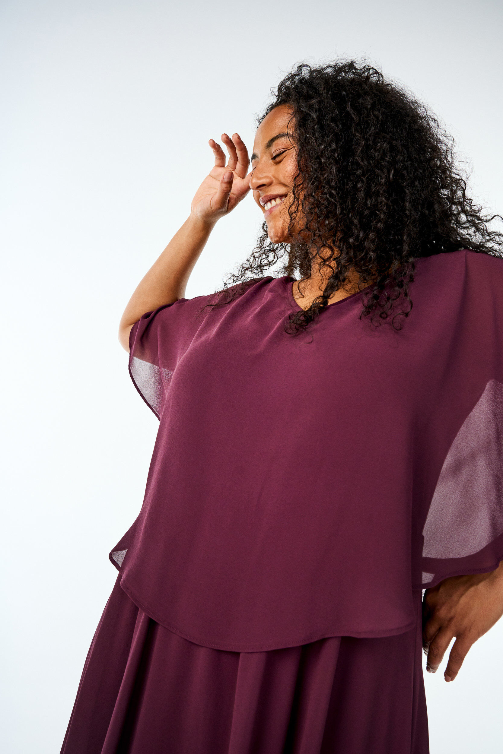 ZizziA-Linie Maxikleid mit kurzen &Auml;rmeln, Rot, Image image number 0