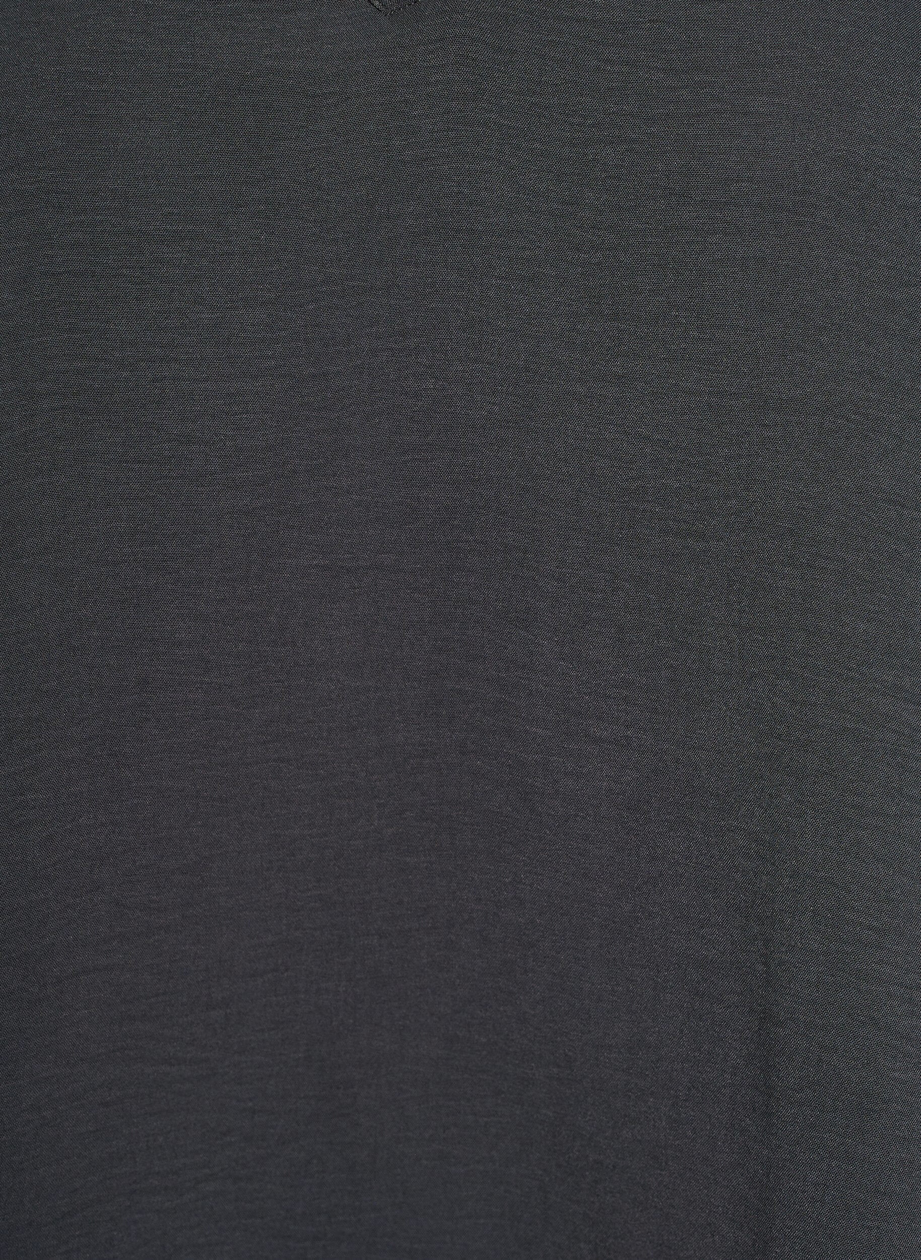 ZizziBluse mit Smockb&uuml;ndchen und V-Ausschnitt, Grau, Packshot image number 2