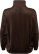 Weicher Cardigan aus Velours mit Rei&szlig;verschluss und hohem Kragen, Braun, Packshot image number 1