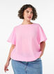 Bluse mit Ballonform und Fl&uuml;gel&auml;rmeln, Pink, Model image number 0