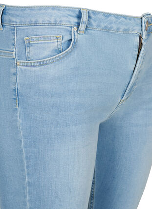Super Slim Amy Jeans mit hoher Taille, Light blue denim, Packshot image number 2