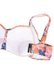 Bedrucktes Bikini-Top, Retro Flower, Packshot image number 3