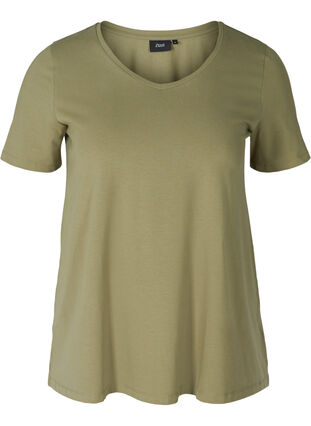 Basic T-Shirt, Deep Lichen Green, Packshot image number 0