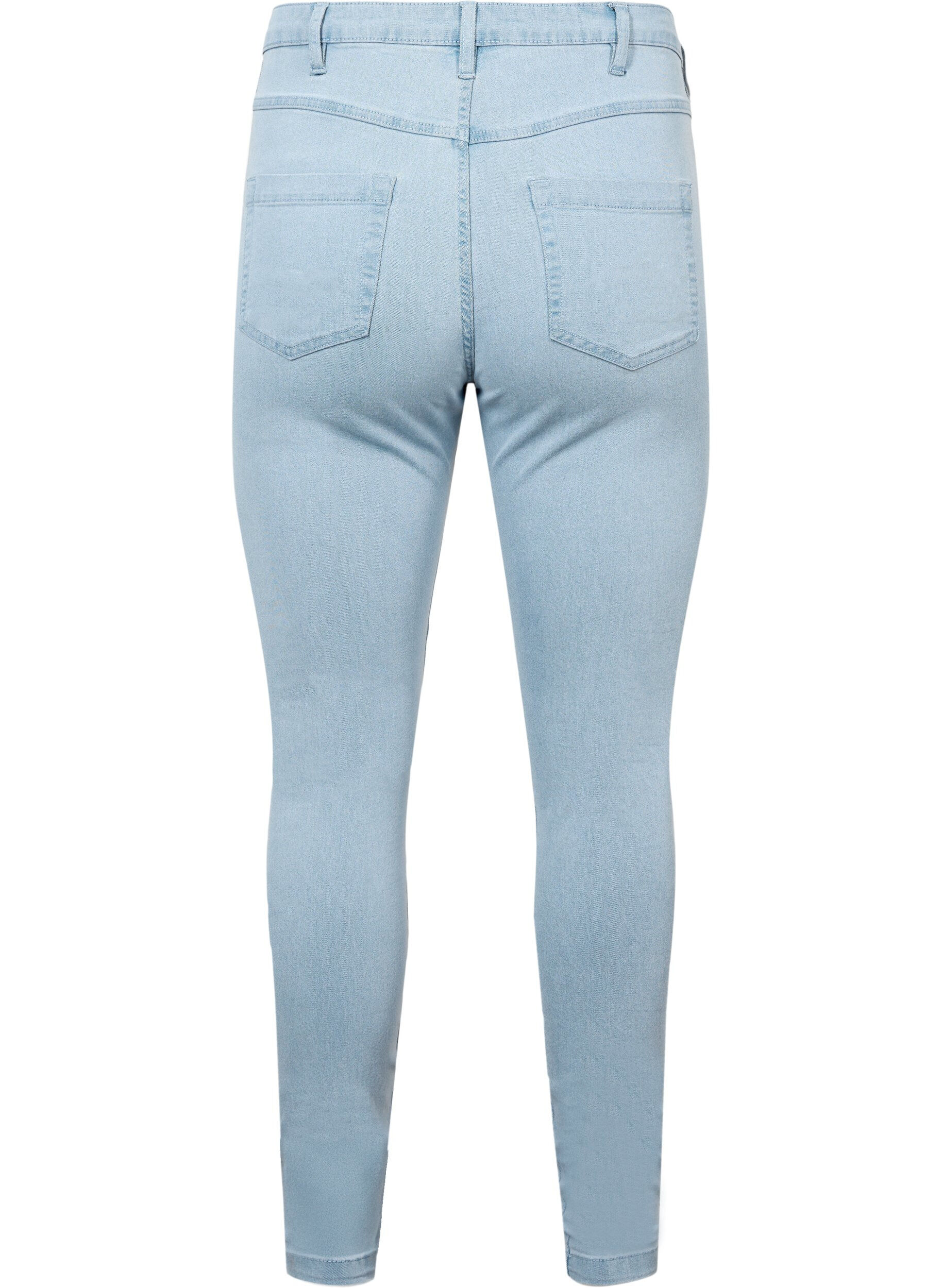 ZizziHochtaillierte Super Slim Amy Jeans, Blau, Packshot image number 1