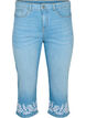  Amy Capri-Hosen mit hoher Taille und Stickerei, Light blue denim, Packshot image number 0