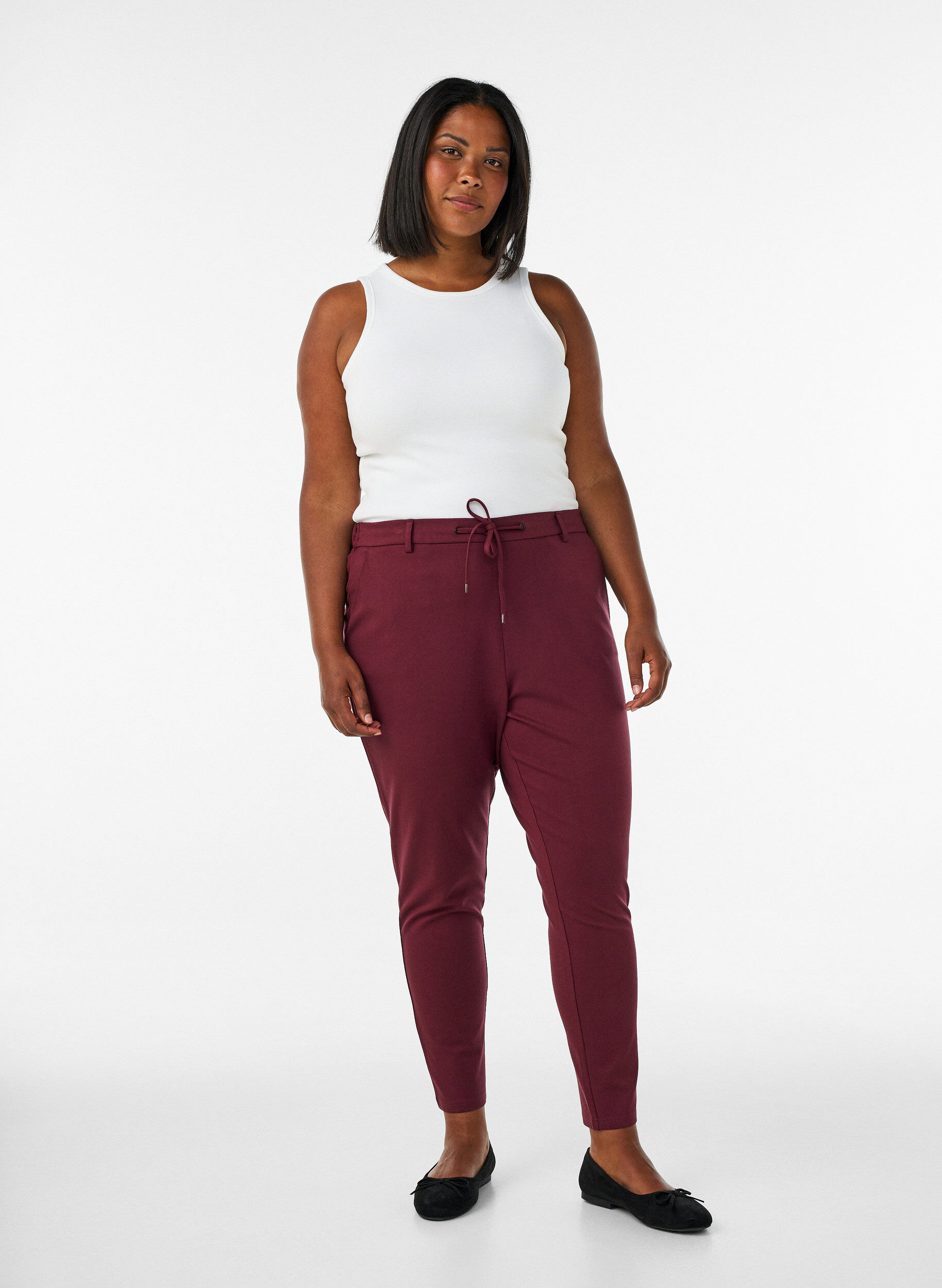 ZizziCropped Maddison Hose, Rot, Model image number 0