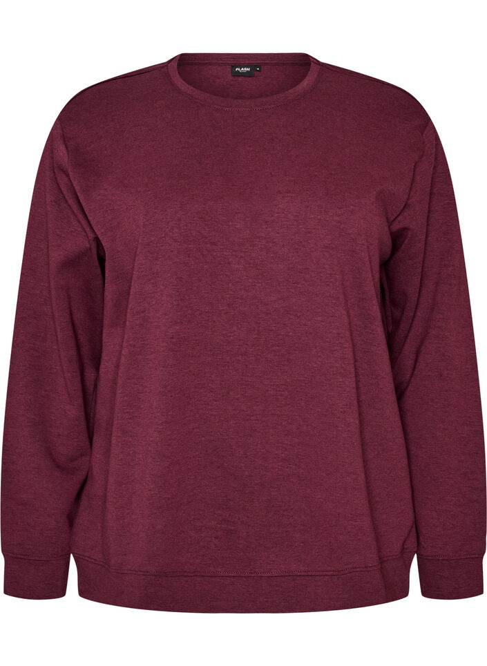 Sweatshirt mit Rundhalsausschnitt, Rot, Packshot image number 0