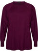 Strickbluse mit Rundhalsausschnitt und Strickmuster, Rot, Packshot image number 0