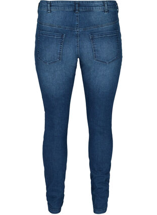 Sanna Jeans mit Reißverschlussdetails, Blue denim, Packshot image number 1