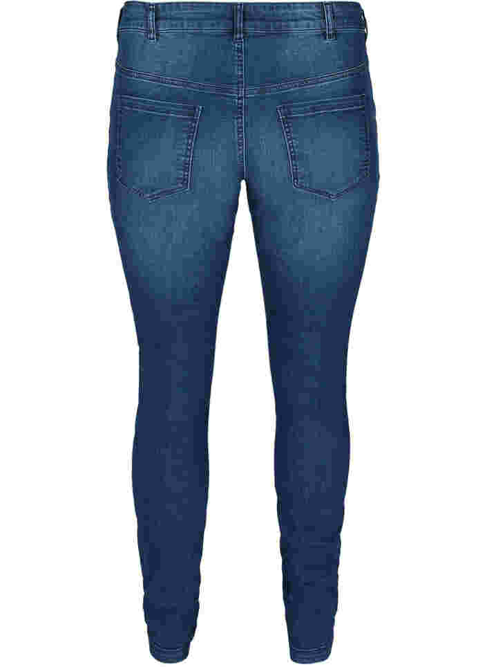 Sanna Jeans mit Reißverschlussdetails, Blue denim, Packshot image number 1