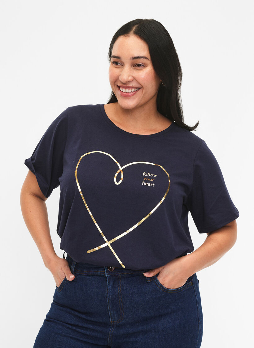 FLASH - T-Shirt mit Motiv, Navy Blazer, Model image number 0