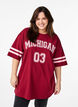 Sportliches Oversize-College-T-Shirt, Rot, Model image number 0
