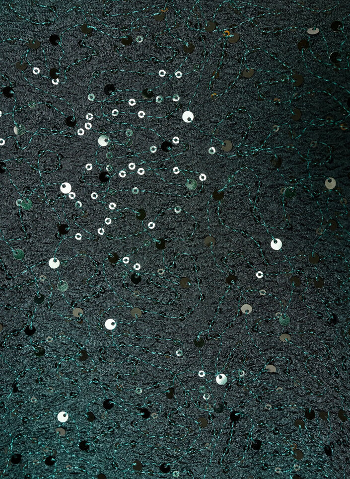 Paillettenbluse mit Ballon&auml;rmeln, Gr&uuml;n, Packshot image number 2