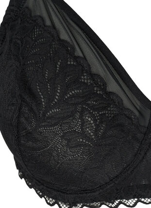Figa Spitzen-BH mit Bügel und Rückendetail, Black, Packshot image number 2