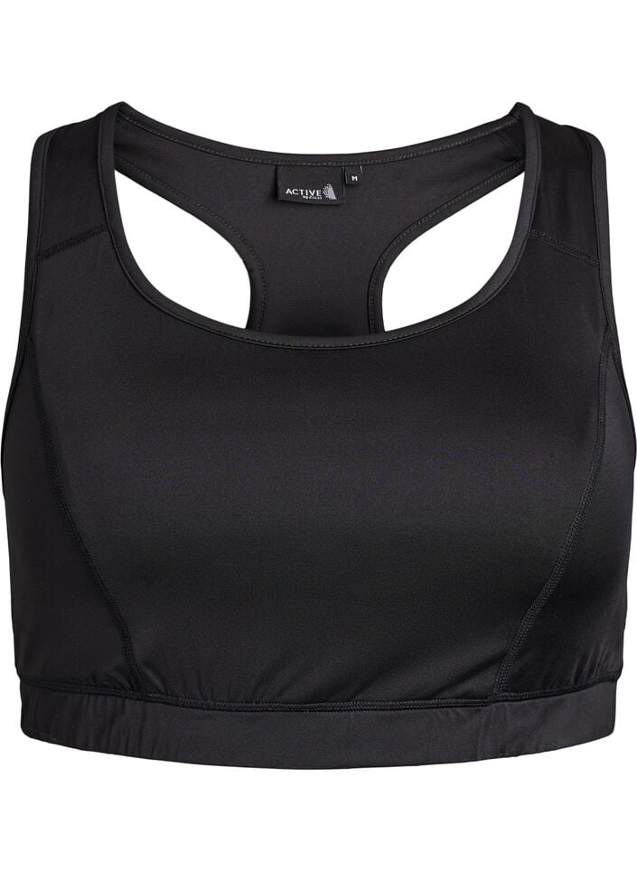 Sport-BH mit Racerback, Schwarz, Packshot image number 0