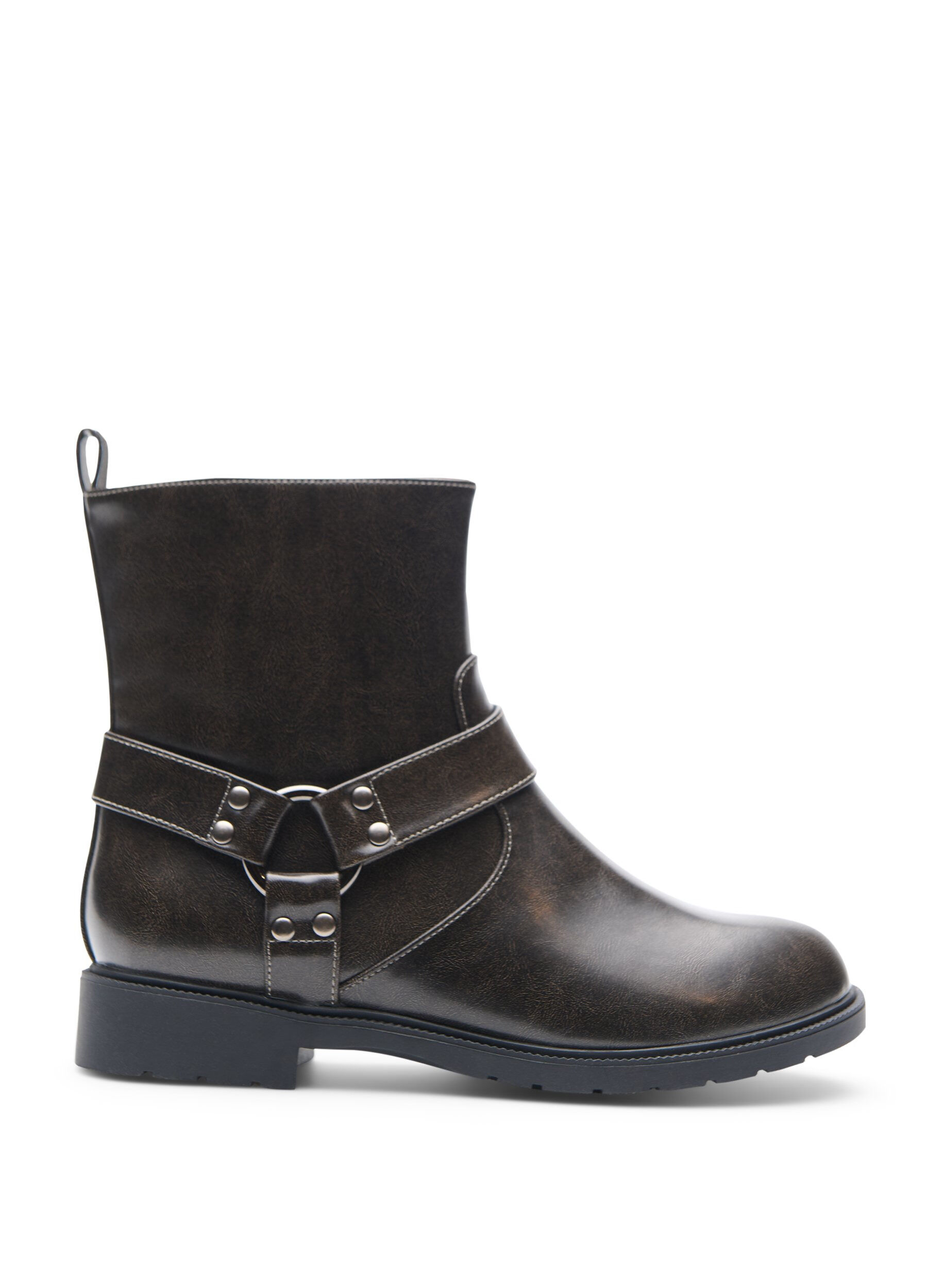 ZizziKurzer Bikerstiefel, Braun, Packshot image number 0