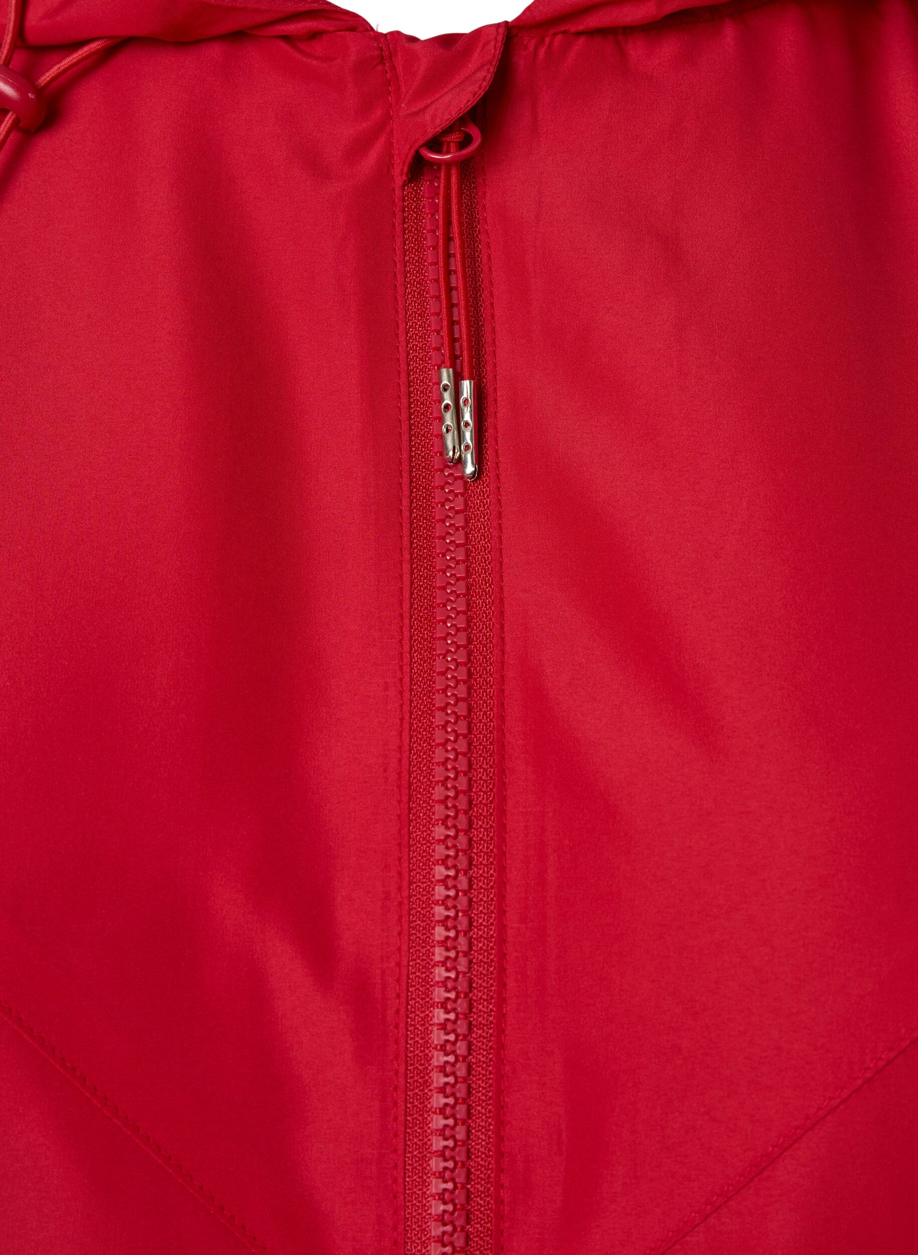 ZizziKurze Jacke mit Kapuze und verstellbarer Saum, Tango Red, Packshot image number 2