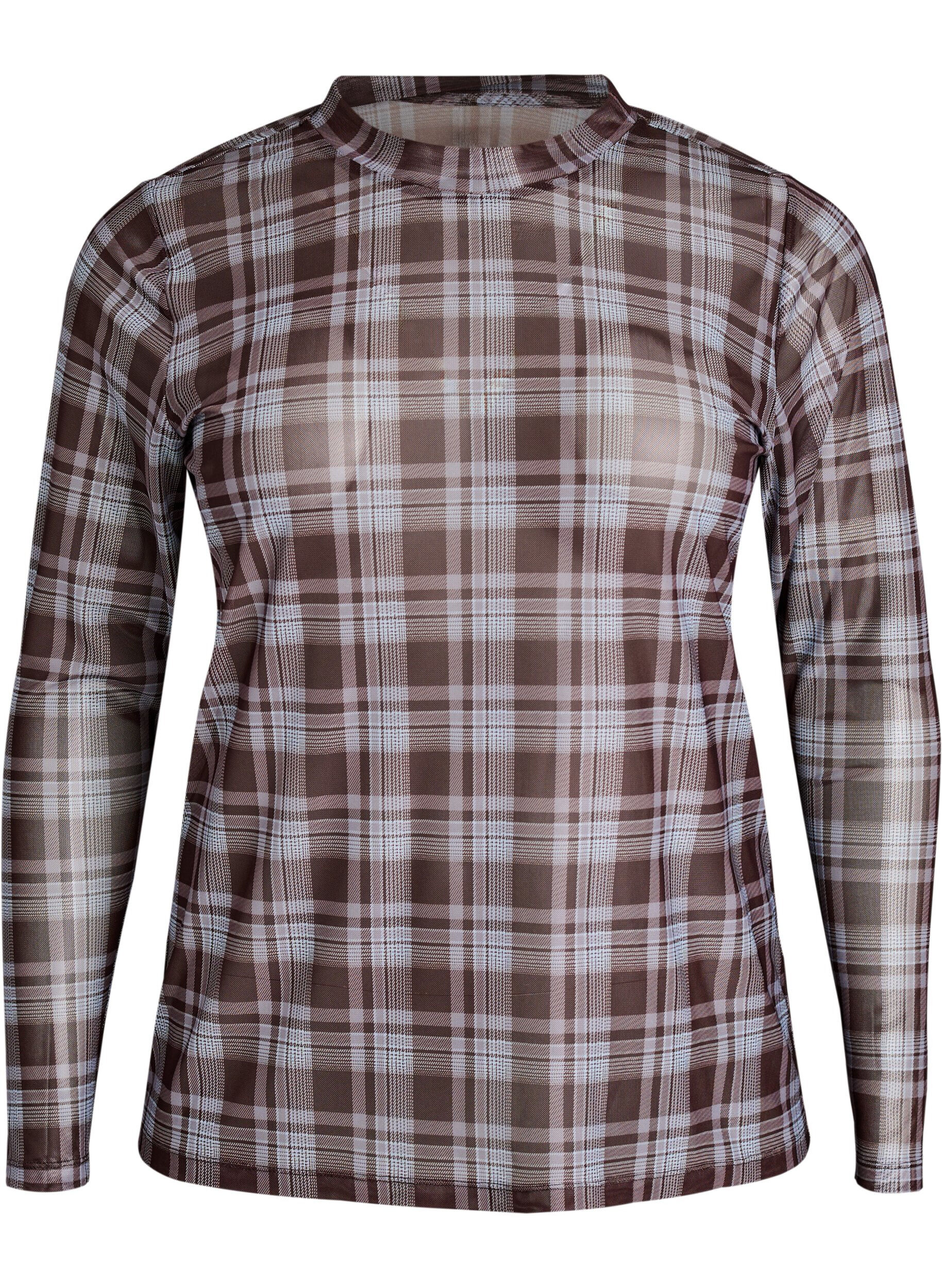 ZizziBluse aus Mesh mit Punkten, 9995, Packshot image number 0