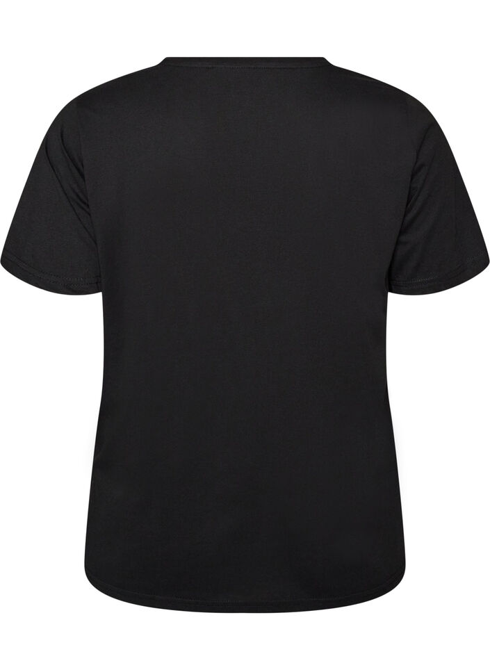 T-Shirt mit Print, Schwarz, Packshot image number 1