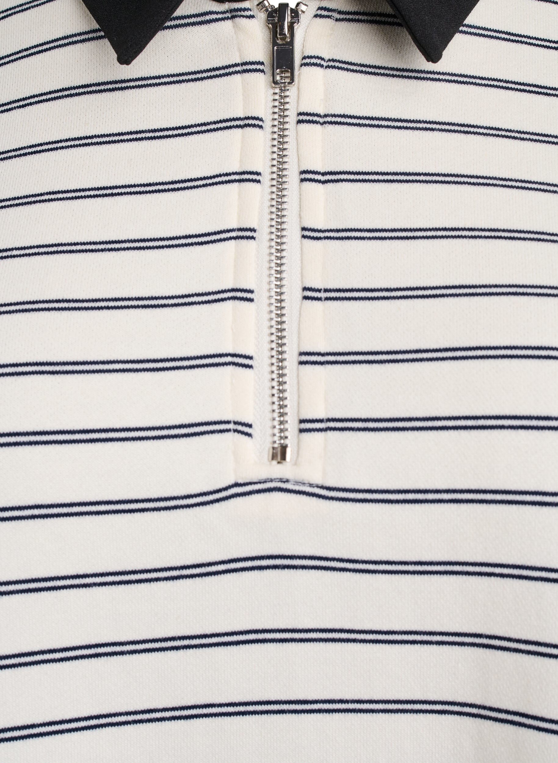 ZizziPoloshirt mit Streifen und Rei&szlig;verschluss, Wei&szlig;, Packshot image number 2