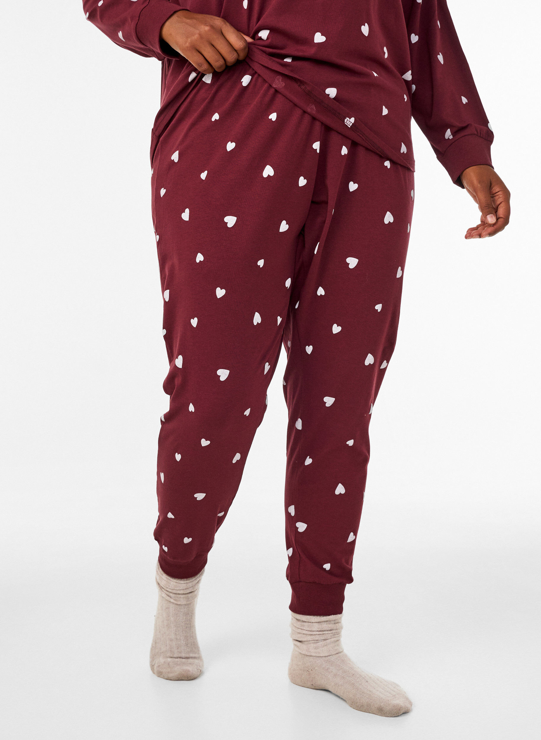ZizziBedruckte Pyjamahose, Rot, Model image number 2