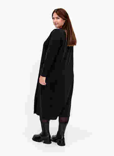 Sweatshirtkleid aus Baumwolle mit Taschen, Black, Model image number 1