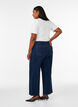 Myra Jeans mit hoher Taille und weiter Passform, Blau, Model image number 1
