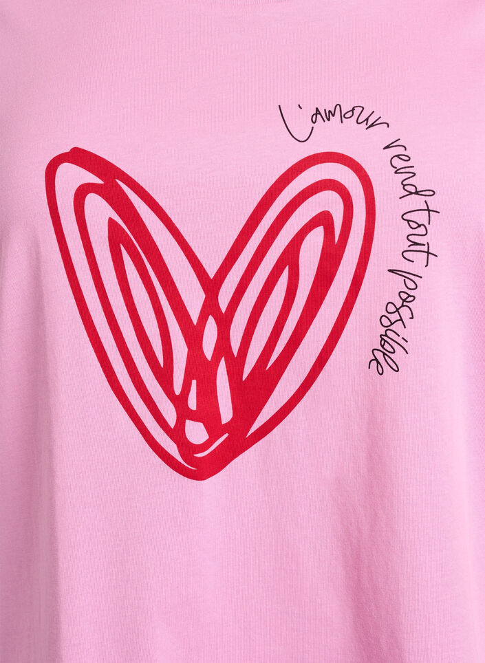 Baumwoll-T-Shirt mit Motiv, Begonia P. w. Heart, Packshot image number 2