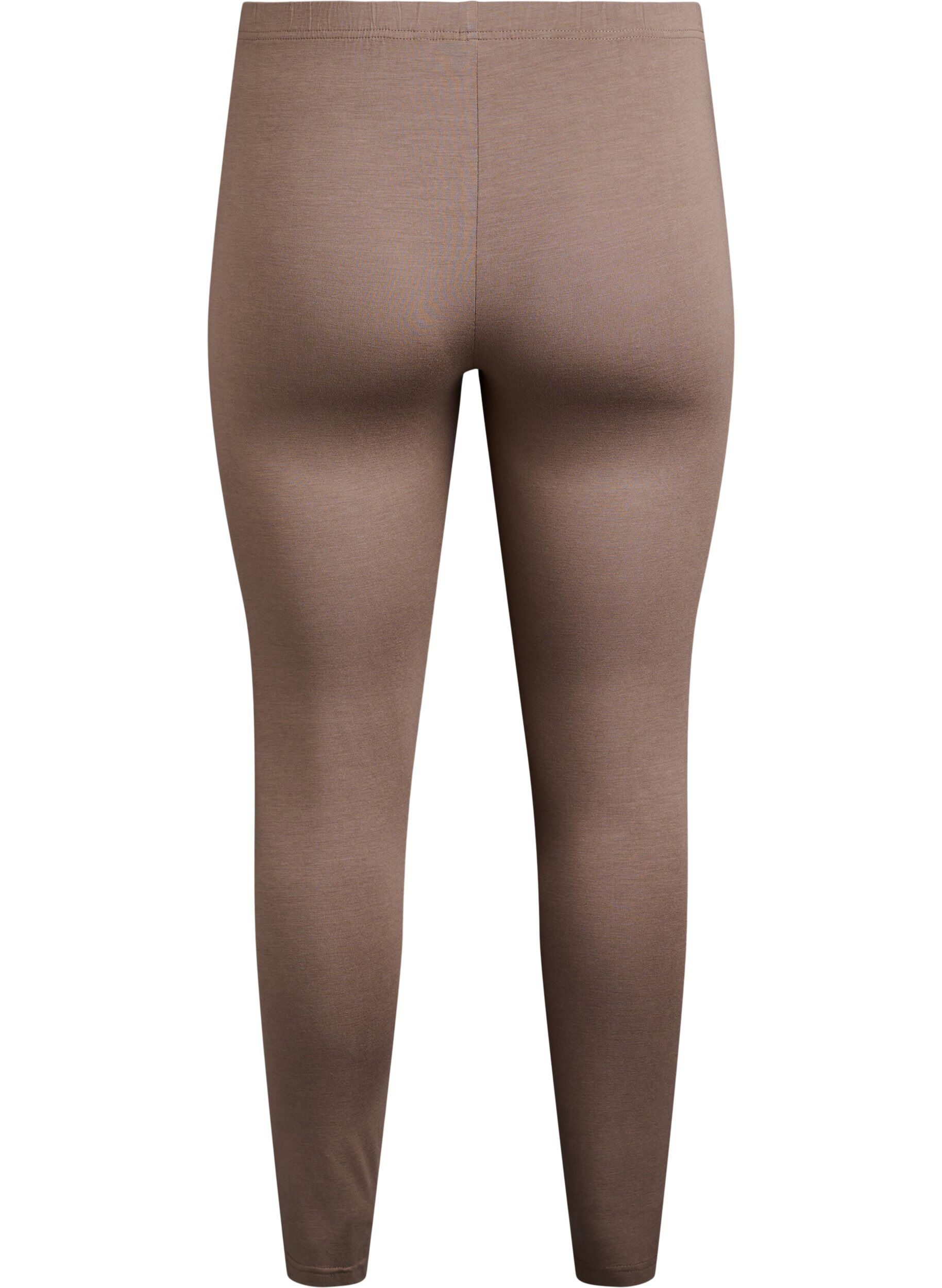 ZizziBasic Leggings aus Viskose, Braun, Packshot image number 1