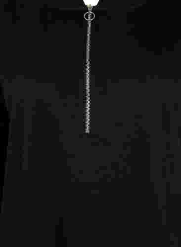 Pulloverkleid mit Kapuze und Reißverschluss, Black, Packshot image number 2