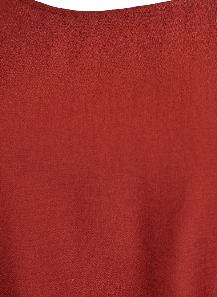 Kurzes Kleid mit lockerer Passform und Bindegürtel, Rot, Packshot image number 2