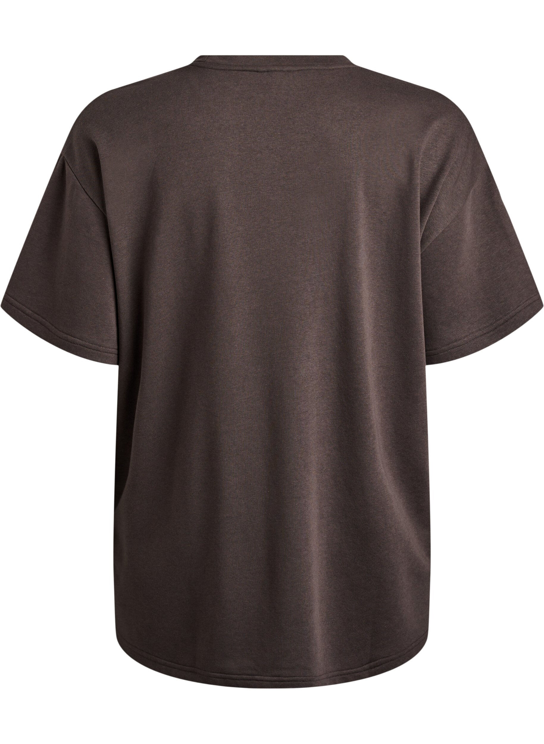 ZizziOversized T-Shirt aus Sweat, Braun, Packshot image number 1