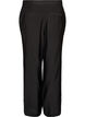 Viskosehose mit elastischem Bund und geraden Beinen, Schwarz, Packshot image number 1