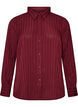 Bluse mit Strukturstreifen und Glitzerf&auml;den, Rot, Packshot image number 0