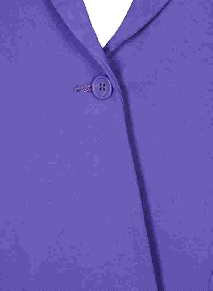 Schlichter Blazer mit Knopf und Dekorationstaschen, Ultra Violet, Packshot image number 2