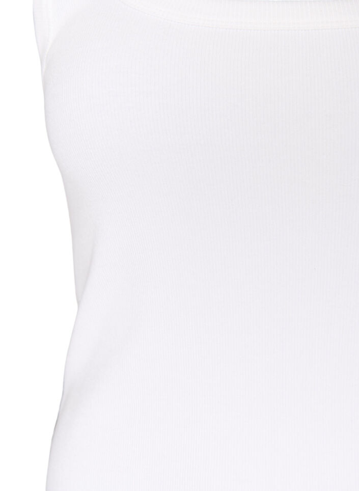 Ripp-Top mit eckigem Ausschnitt, Wei&szlig;, Packshot image number 2